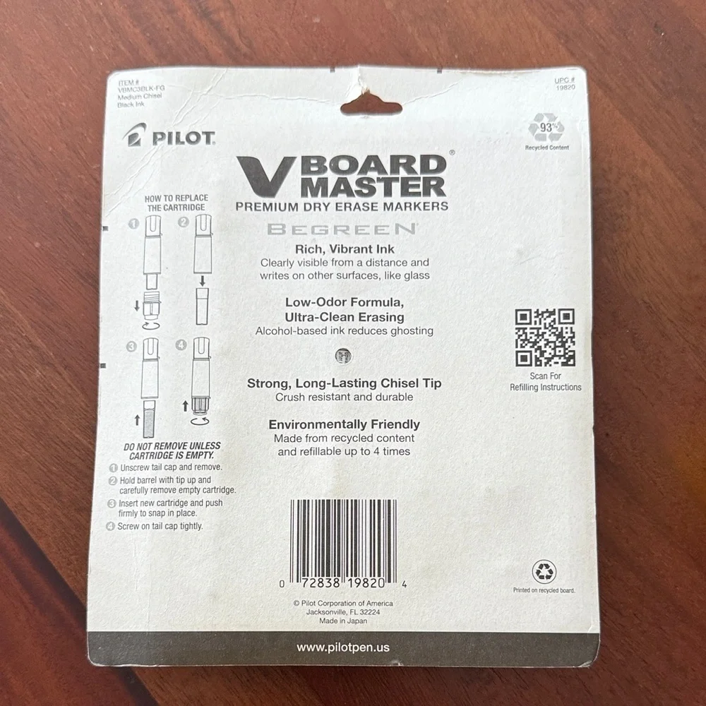 V Board Master Dry Erase Markers - Black